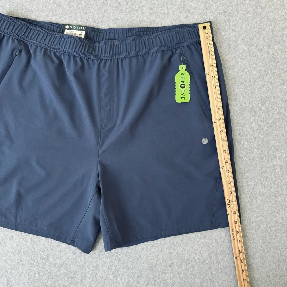 Soybu Shorts Mens XXL Blue Pull On Elastic Waistband Active Lightweight Gorpcore - Picture 12 of 13